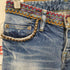 ヒステリックグラマー HYSTERIC GLAMOUR 刺繍デザイン スタッズ スキニーデニム レディース XXS