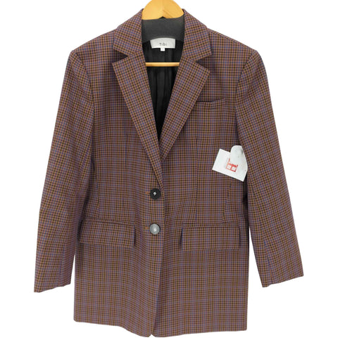 ティビ tibi チェック2Bテーラードジャケット レディース XS