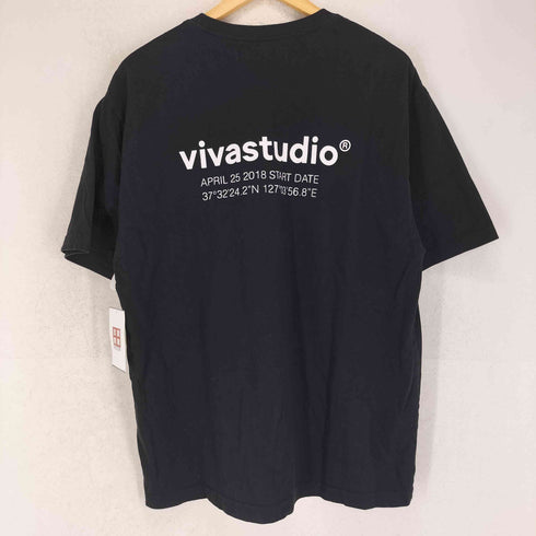 ビバスタジオ vivastudio 両面プリントクルーネックTシャツ メンズ L