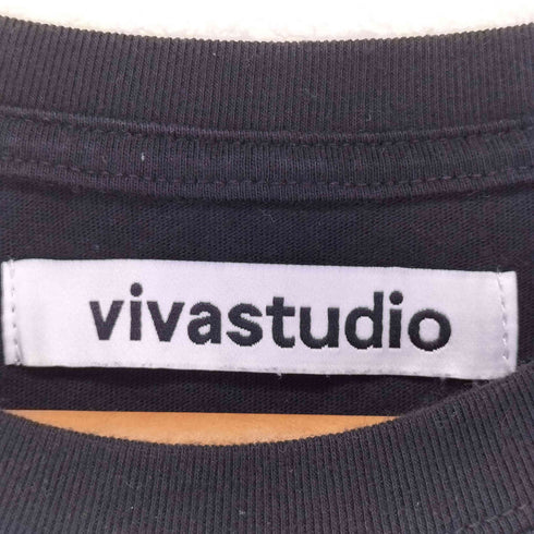 ビバスタジオ vivastudio 両面プリントクルーネックTシャツ メンズ L