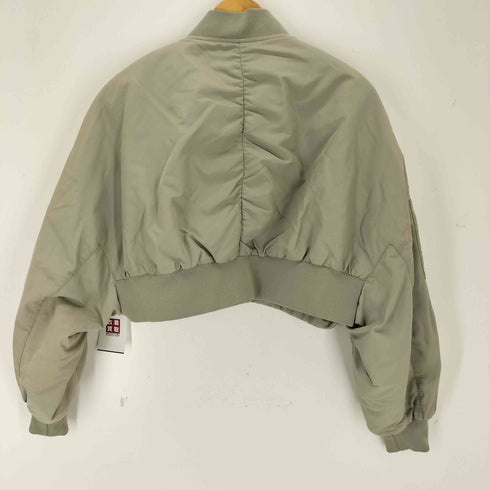 ザラ ZARA サテン クロップド ボンバージャケット レディース M