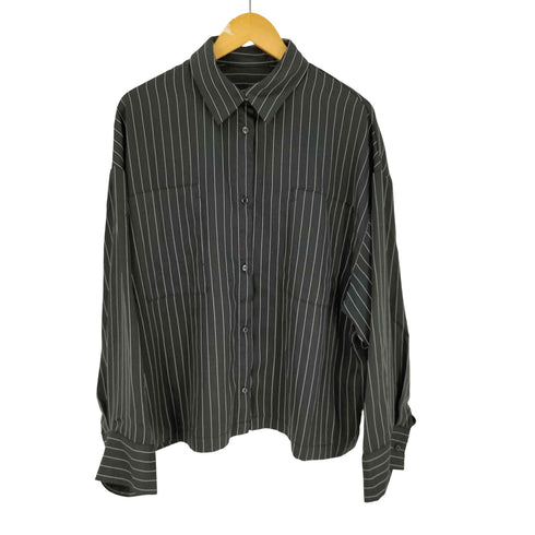 ロヴィバイコーナーズ lowy by corners ストライプ レギュラーカラー ワイド L/S シャツ レディース JPN:M
