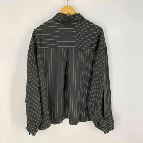 ロヴィバイコーナーズ lowy by corners ストライプ レギュラーカラー ワイド L/S シャツ レディース JPN:M