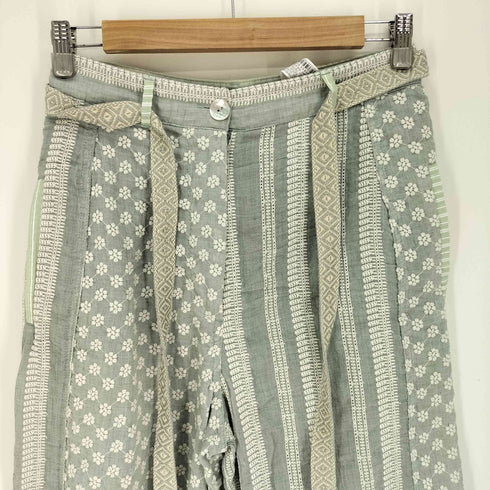 ザラ ZARA 花刺繍 エンブロイダリー トライプ パンツ ス レディース JPN:S