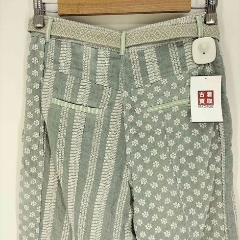 ザラ ZARA 花刺繍 エンブロイダリー トライプ パンツ ス レディース JPN:S
