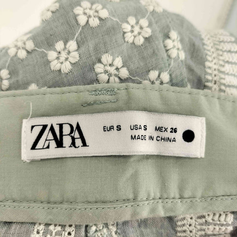 ザラ ZARA 花刺繍 エンブロイダリー トライプ パンツ ス レディース JPN:S