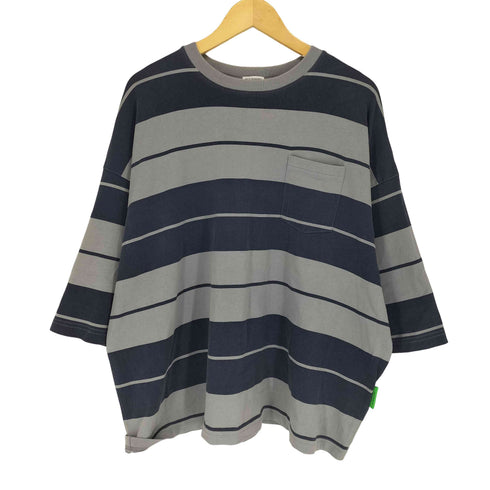 ウィリーチャバリア WILLY CHAVARRIA ビッグシルエットボーダー柄ポケットTシャツ street メンズ M