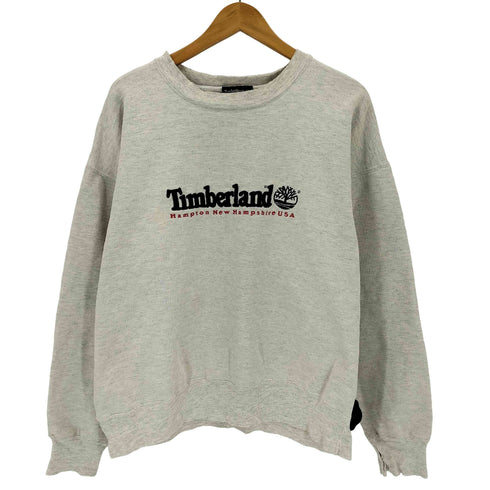 ティンバーランド Timberland 90s USA製 ロゴ刺繍 クルーネックスウェット メンズ XL