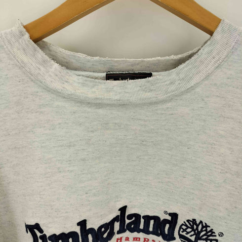 ティンバーランド Timberland 90s USA製 ロゴ刺繍 クルーネックスウェット メンズ XL