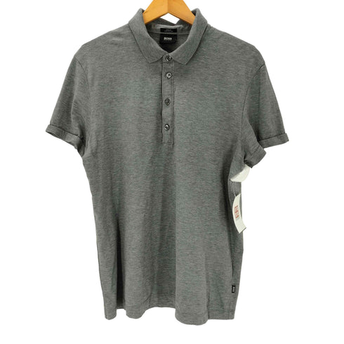 ボスヒューゴボス BOSS HUGO BOSS SLIM FIT SILK COTTON シルク 半袖 ポロシャツ メンズ import:XL