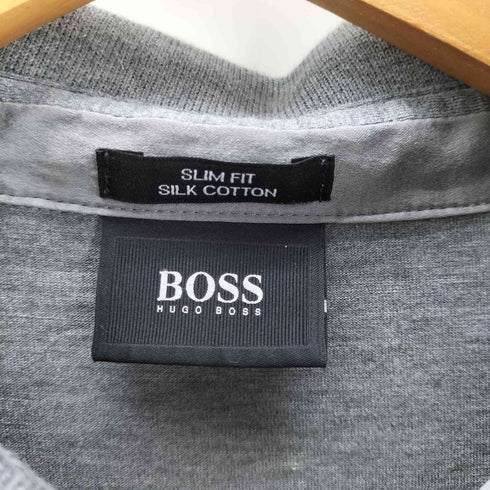 ボスヒューゴボス BOSS HUGO BOSS SLIM FIT SILK COTTON シルク 半袖 ポロシャツ メンズ import:XL