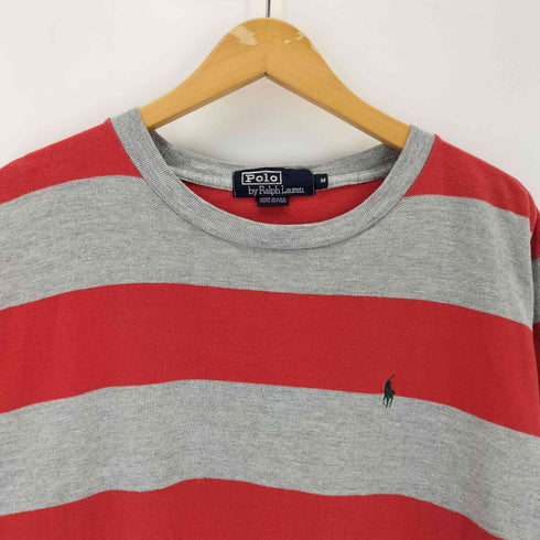 ポロバイラルフローレン Polo by RALPH LAUREN 90s USA製 ポニー刺繍 ボーダークルーネックTシャツ メンズ M