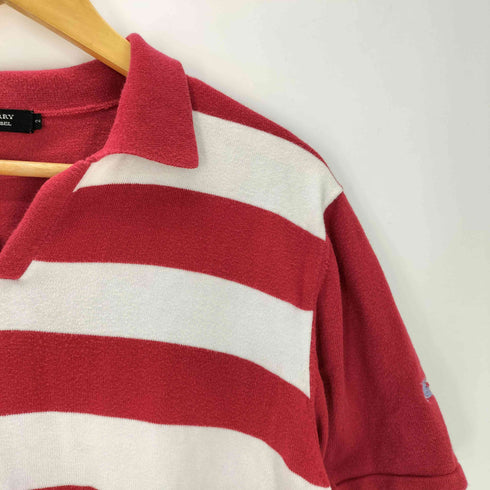 バーバリーブラックレーベル BURBERRY BLACK LABEL s/sボーダー スキッパー ポロシャツ メンズ JPN:2