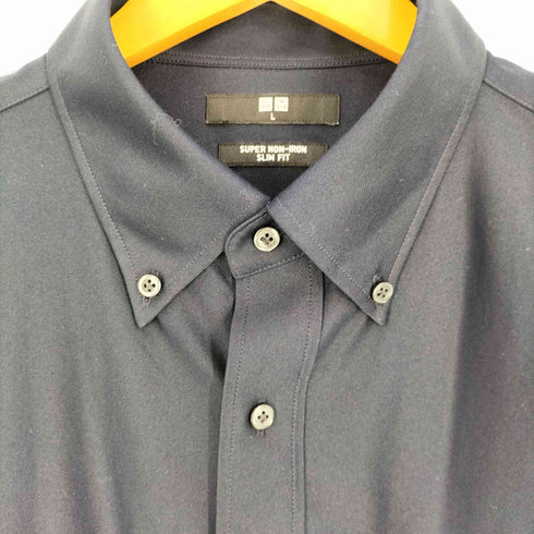 ユニクロ UNIQLO 26ss スーパーノンアイロンジャージースリムシャツ/ボタンダウン メンズ JPN:L