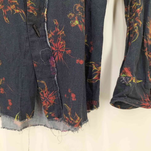 フォーティーンスアディクション 14th addiction 総柄 L/S レーヨンシャツ トグルボタン メンズ JPN:2