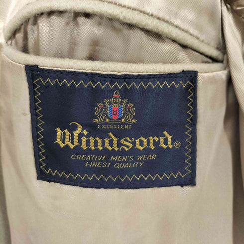80-90s vintage Windsord 英国製 カシミヤ100 ステンカラーコート メンズ