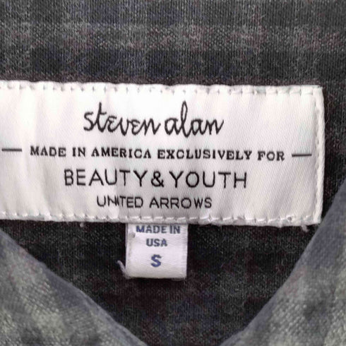 スティーブンアラン Steven Alan USA製 ポプリンチェック コットン L/S シャツ レディース import:S