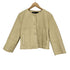 ザラ ZARA ノーカラーフェイクレザージャケット レディース S