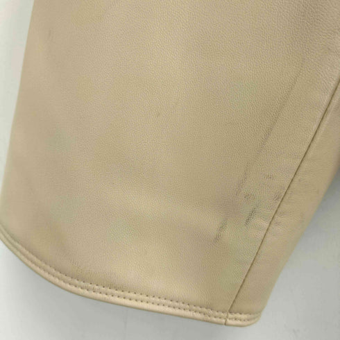 ザラ ZARA ノーカラーフェイクレザージャケット レディース S