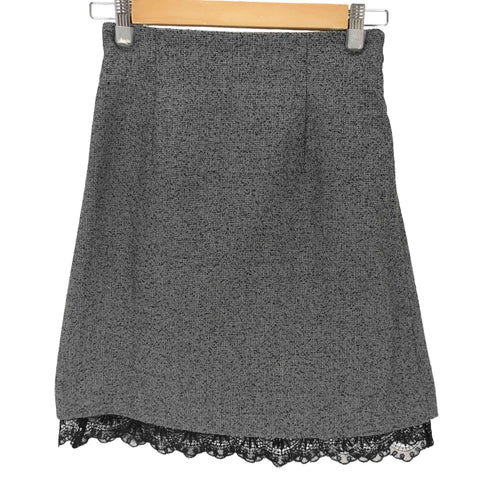 ジルバイジルスチュアート JILL by JILLSTUART ネップツイードヘムレースミニスカート レディース JPN:M
