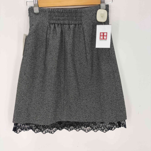ジルバイジルスチュアート JILL by JILLSTUART ネップツイードヘムレースミニスカート レディース JPN:M