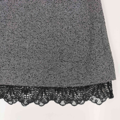ジルバイジルスチュアート JILL by JILLSTUART ネップツイードヘムレースミニスカート レディース JPN:M
