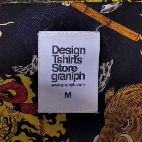 デザインティーシャツストアグラニフ Design Tshirts Store graniph 十二支総柄 L/S シャツ メンズ JPN:M