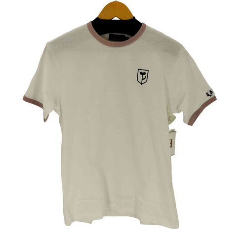 フレッドペリー FRED PERRY プリントリンガーTシャツ レディース JPN:M