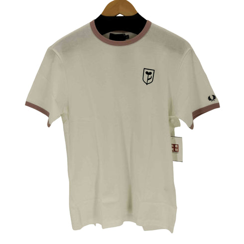 フレッドペリー FRED PERRY プリントリンガーTシャツ レディース JPN:M