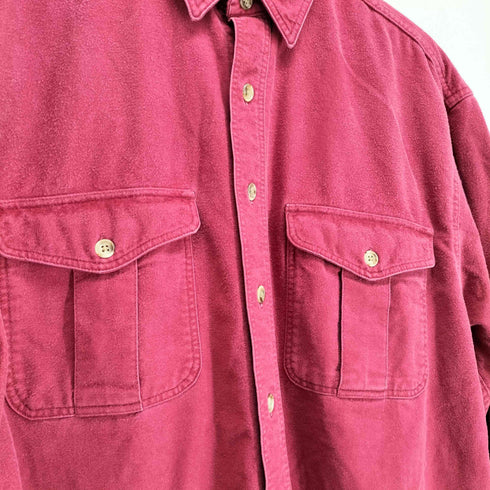 エディーバウアー Eddie Bauer 白タグ コットンシャツ メンズ import:L