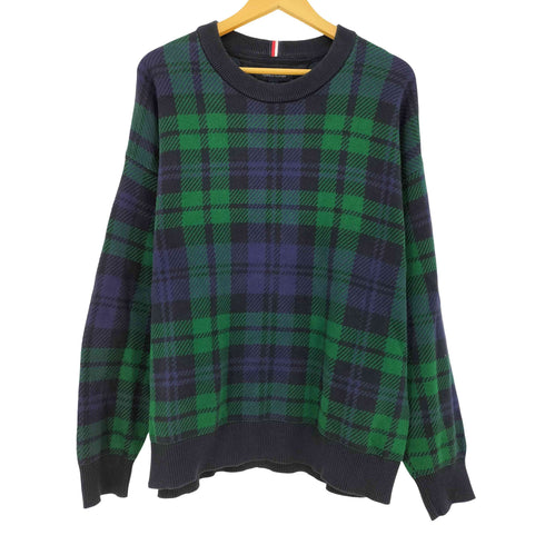 トミーヒルフィガー TOMMY HILFIGER JS M TOMMY TARTAN CREW NECK メンズ import:XL