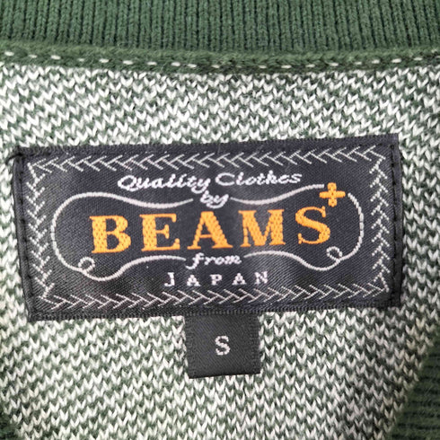 ビームスプラス BEAMS+ コットンニット 2トーン ジャカード ポロシャツ メンズ S