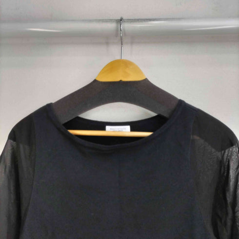 ビューティーアンドユースユナイテッドアローズ BEAUTY & YOUTH UNITED ARROWS コットンオーガンジー ボートネック 6分袖 ニットプルオーバー レディース