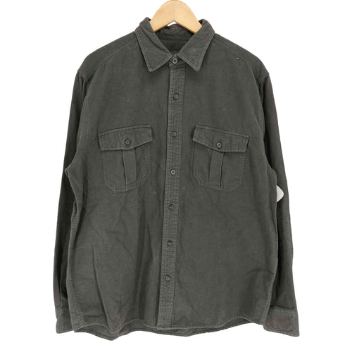 エディーバウアー Eddie Bauer コットンボタンシャモアクロスシャツ メンズ import:L