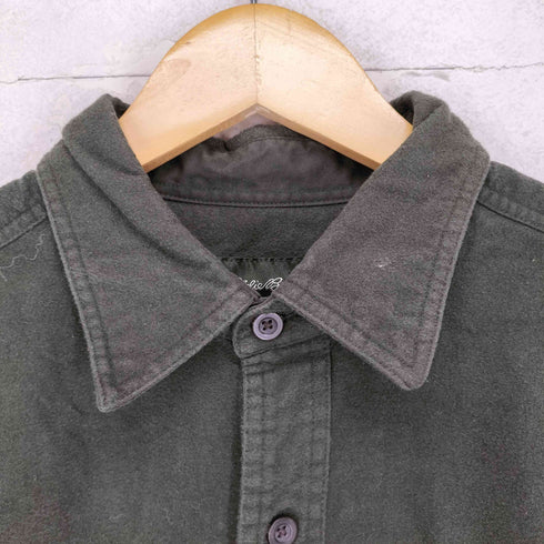 エディーバウアー Eddie Bauer コットンボタンシャモアクロスシャツ メンズ import:L