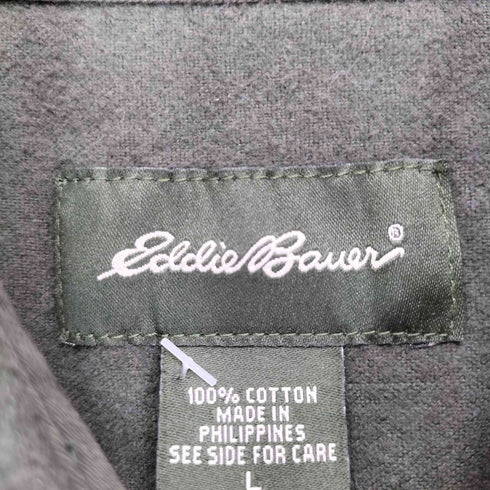 エディーバウアー Eddie Bauer コットンボタンシャモアクロスシャツ メンズ import:L
