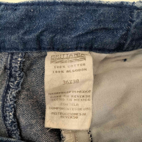 ブリタニア BRITTANIA 90S メキシコ製 2タックデニムパンツ メンズ 36X30
