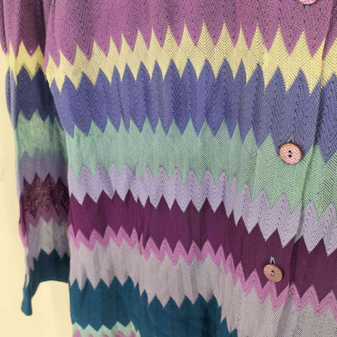 ミッソーニ MISSONI イタリア製 シェブロン柄 L/S レギュラーカラーシャツ レディース 91