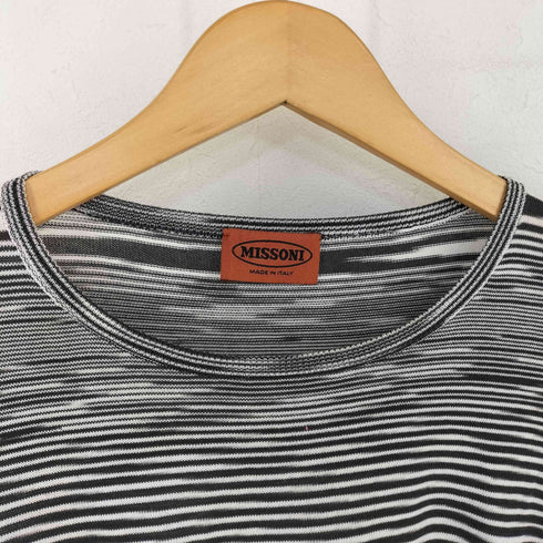 ミッソーニ MISSONI イタリア製 ボーダークルーネックS/S Tシャツ レディース