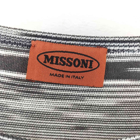 ミッソーニ MISSONI イタリア製 ボーダークルーネックS/S Tシャツ レディース
