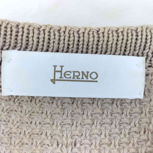 ヘルノ Herno コットンニットクルーネックカーディガン レディース 48