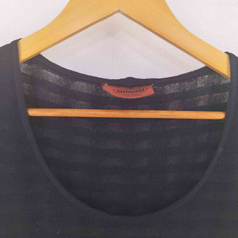 ミッソーニ MISSONI イタリア製 コットンレーヨン ボーダークルーネックS/S Tシャツ レディース 31