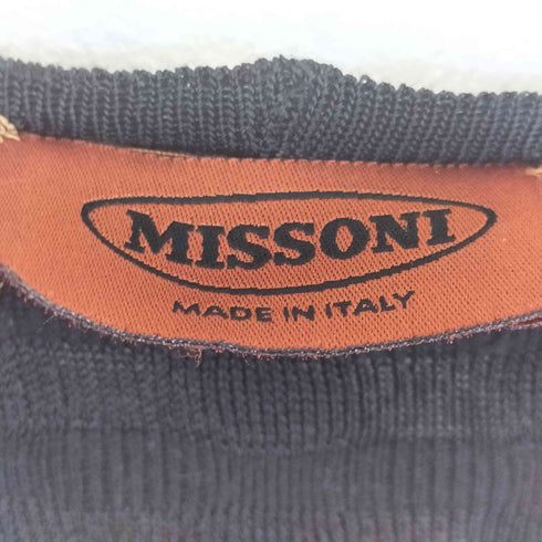 ミッソーニ MISSONI イタリア製 コットンレーヨン ボーダークルーネックS/S Tシャツ レディース 31