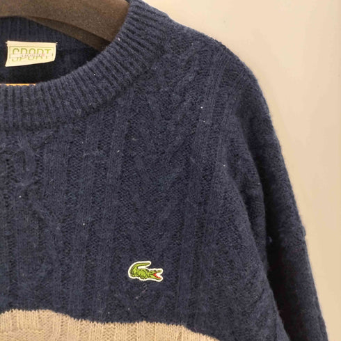 ラコステスポーツ LACOSTE SPORT ウール アクリル トリコロールセーター メンズ 5