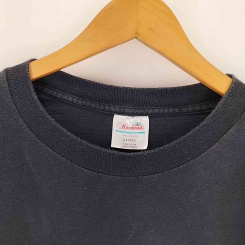 Hazelwoods USA製 シングルステッチ ウエスタンブーツプリントクルーネックTシャツ メンズ import:XL