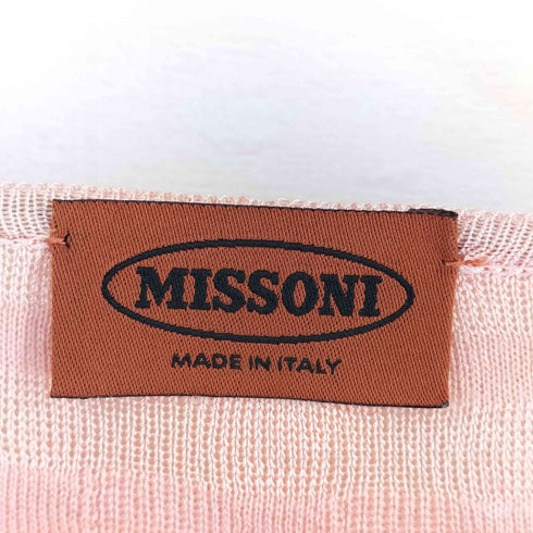 ミッソーニ MISSONI イタリア製 コットンレーヨン チェック柄 S/S Tシャツ レディース 31