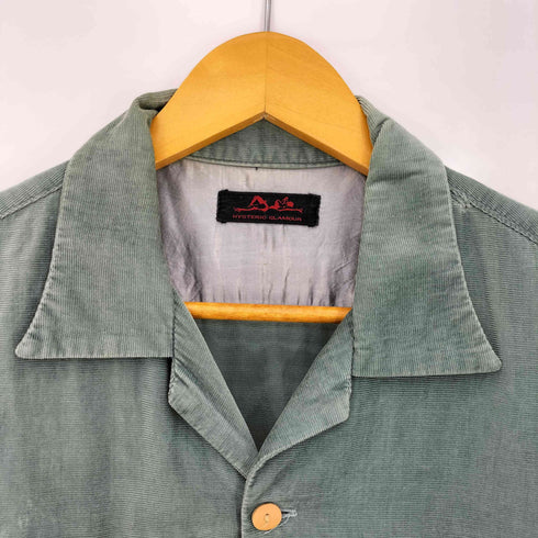 ヒステリックグラマー HYSTERIC GLAMOUR 90s コットンレーヨン リーフプリント オープンカラーコーデュロイシャツ メンズ FREE