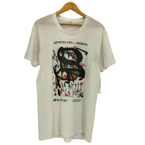 シングルステッチ アーティストプリントクルーネックTシャツ メンズ