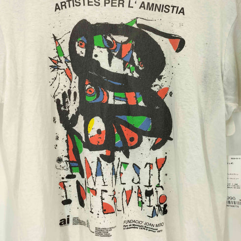 シングルステッチ アーティストプリントクルーネックTシャツ メンズ