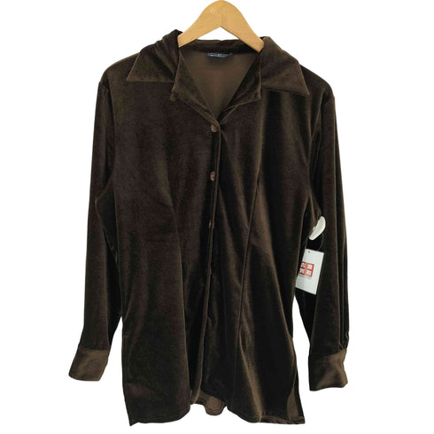 Accessoires De Mademoiselle オープンカラー L/S ベロアシャツ レディース